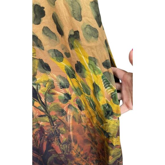 Soft Surroundings Boho Midi Dress Pockets Jungle Print XL - Picture 8 of 13